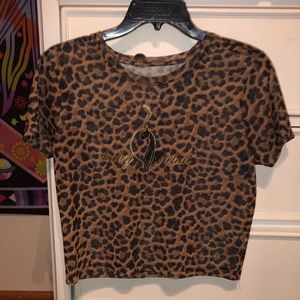 Forever 21 X Baby Phat Sheer Mesh Leopard Print